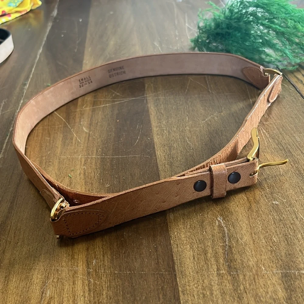 Genuine Ostrich leather belt
